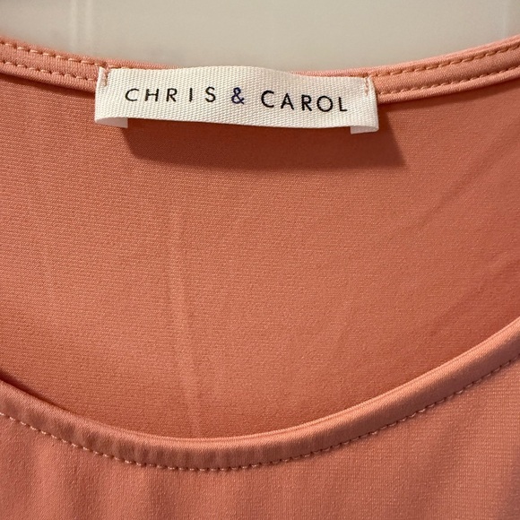 Chris & Carol Blush Cap Sleeve Midi Dress - Picture 3 of 4